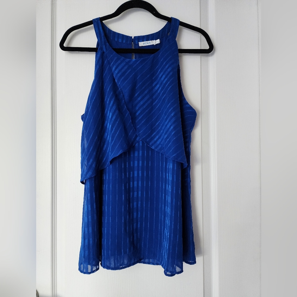 NWT Royal Blue Dressy Tank Ricki's Large - Picture 1 of 5
